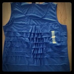 Rafaella flounced sleeveless tank XXL